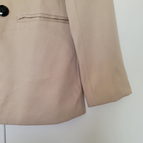 Just Youth Beige Tailored Blazer Jacket Large - Picture 3 of 12